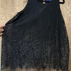 Apt. 9 Black Textured Lace Top
